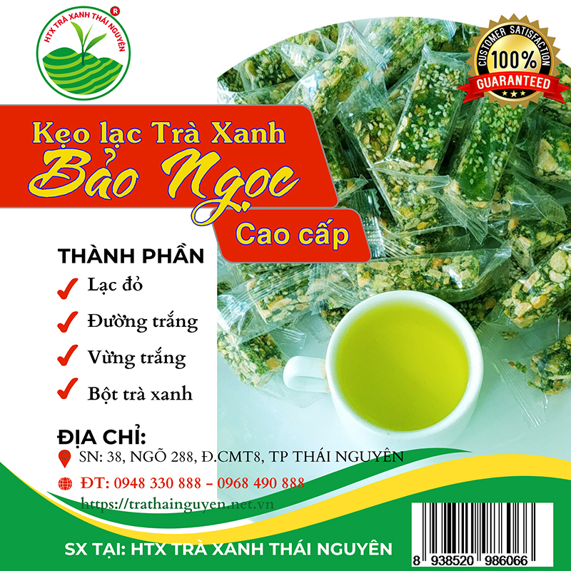 Vì sao kẹo lạc trà xanh Thái Nguyên được du  khách yêu thích?